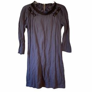 Vena Cava Dress High Neck Navy Blue Sz 6